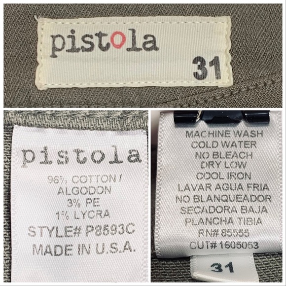 Anthropologie Pistola Mid Rise Skinny Jeans, ankle zip, green, Sz 31 - Picture 8 of 8